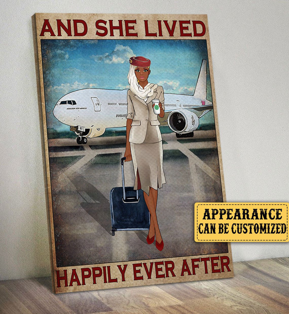 Personalized Flight Attendant And She Lived Happily Ever After Poster & Canvaswdwq eqw easdasd Personalized Flight Attendant And She Lived Happily Ever After Poster & Canvasewq wqe wqeaadk.