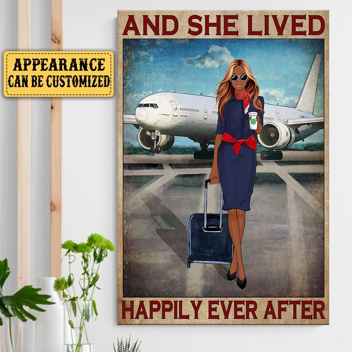 Personalized Flight Attendant And She Lived Happily Ever After Poster & Canvaswdwq eqw easdasd Personalized Flight Attendant And She Lived Happily Ever After Poster & Canvasewq wqe wqeaadk.