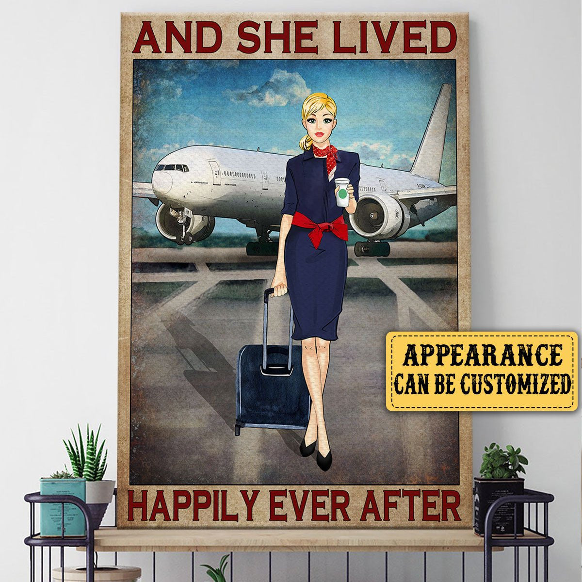 Personalized Flight Attendant And She Lived Happily Ever After Poster & Canvaswdwq eqw easdasd Personalized Flight Attendant And She Lived Happily Ever After Poster & Canvasewq wqe wqeaadk.