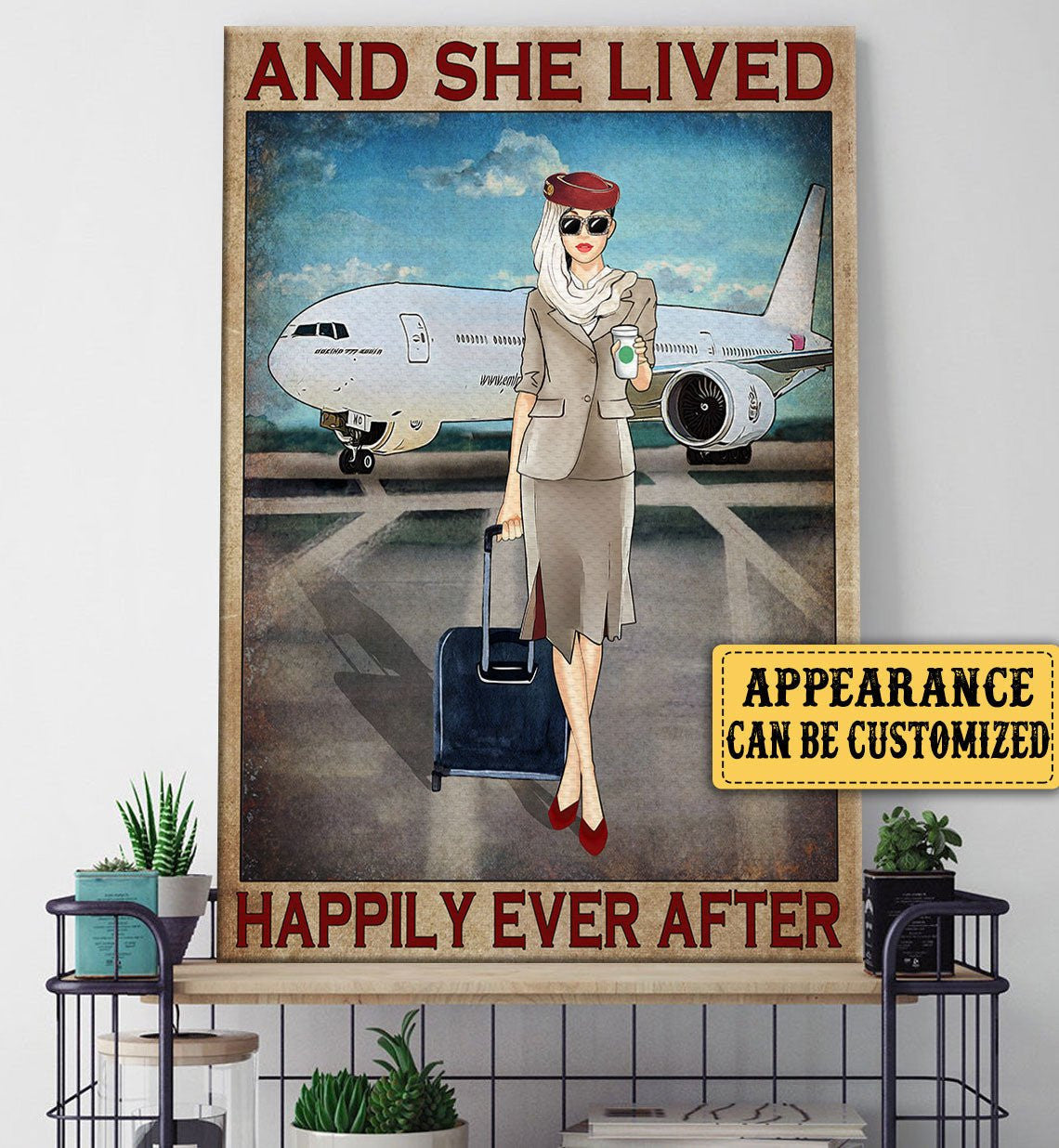 Personalized Flight Attendant And She Lived Happily Ever After Poster & Canvaswdwq eqw easdasd Personalized Flight Attendant And She Lived Happily Ever After Poster & Canvasewq wqe wqeaadk.