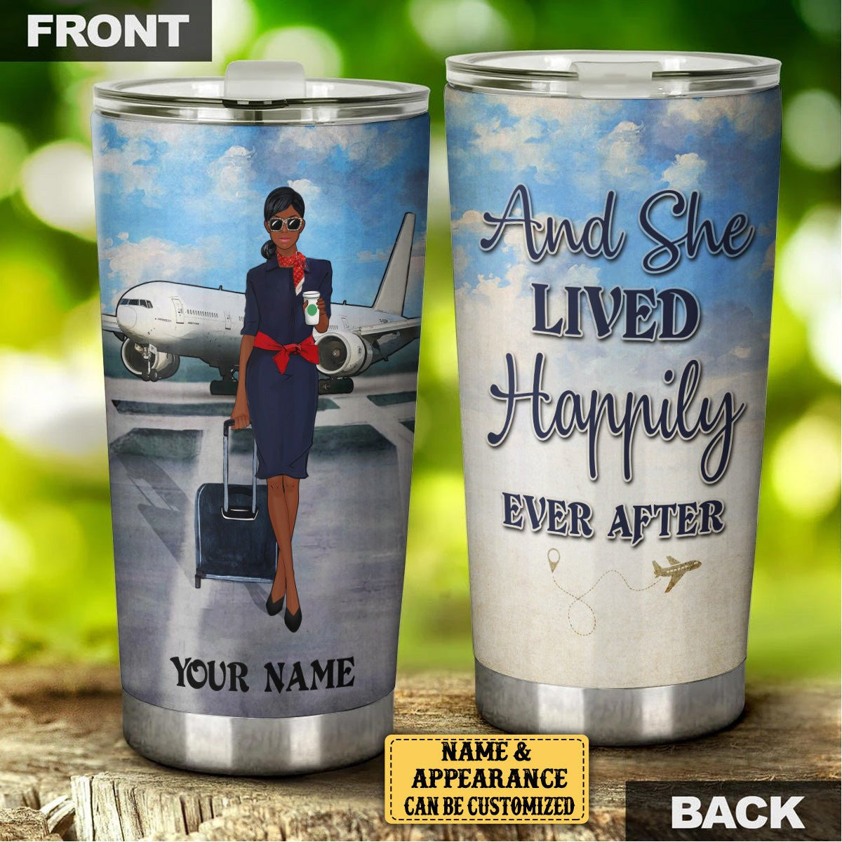 Personalized Flight Attendant And She Lived Happily Ever After Tumblerwdwq eqw easdasd Personalized Flight Attendant And She Lived Happily Ever After Tumblerewq wqe wqeaadk.
