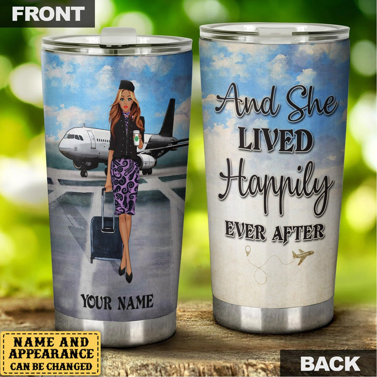 Personalized Flight Attendant And She Lived Happily Ever After Tumblerwdwq eqw easdasd Personalized Flight Attendant And She Lived Happily Ever After Tumblerewq wqe wqeaadk.