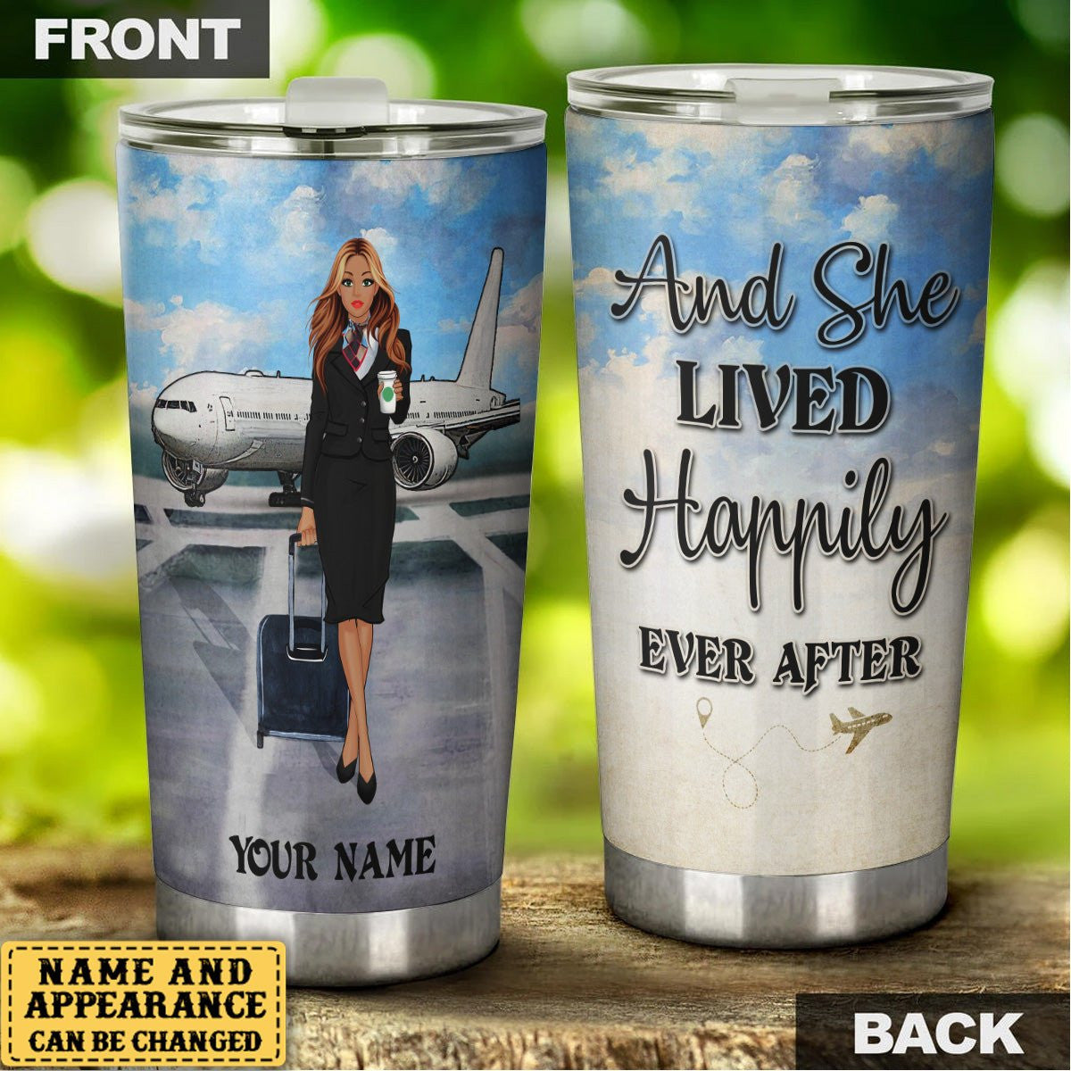 Personalized Flight Attendant And She Lived Happily Ever After Tumblerwdwq eqw easdasd Personalized Flight Attendant And She Lived Happily Ever After Tumblerewq wqe wqeaadk.