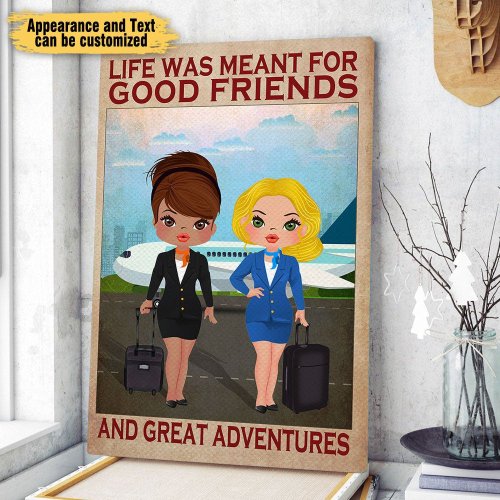 Personalized Flight Attendant Friends Poster & Canvaswdwq eqw easdasd Personalized Flight Attendant Friends Poster & Canvasewq wqe wqeaadk.