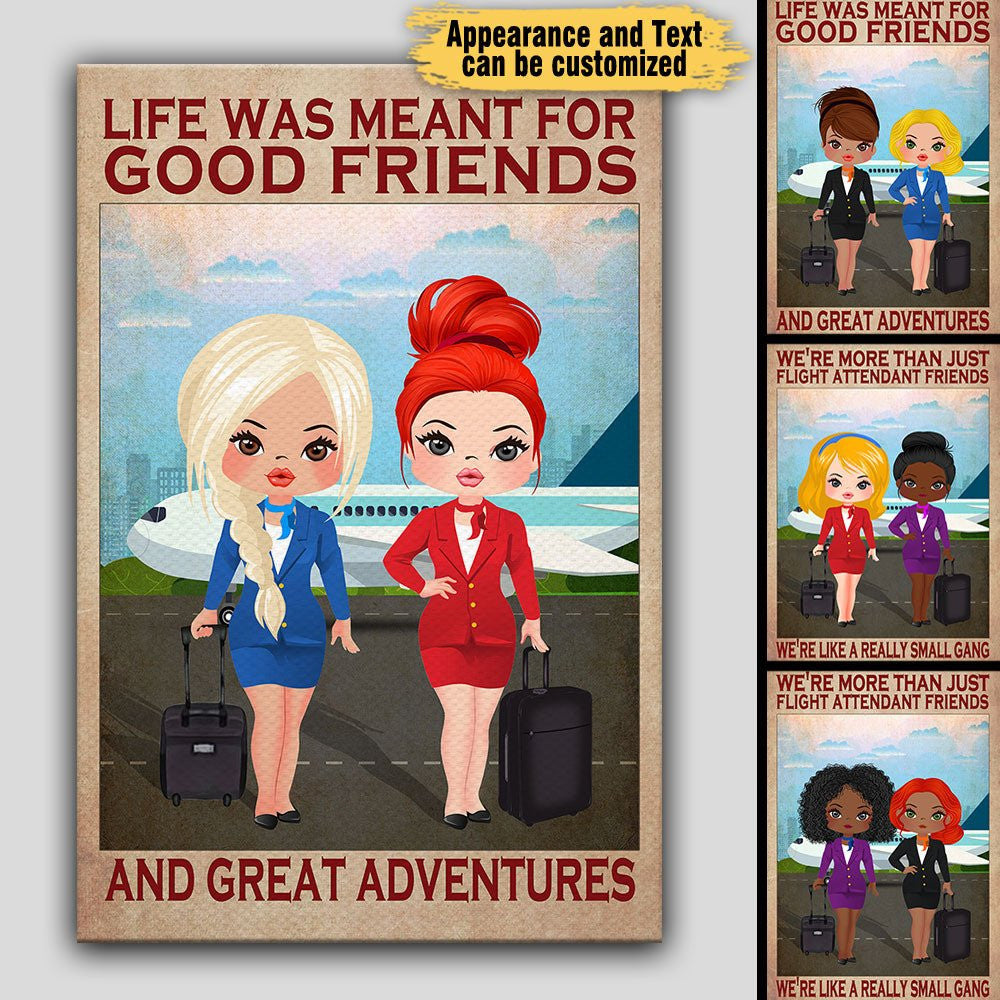 Personalized Flight Attendant Friends Poster & Canvaswdwq eqw easdasd Personalized Flight Attendant Friends Poster & Canvasewq wqe wqeaadk.