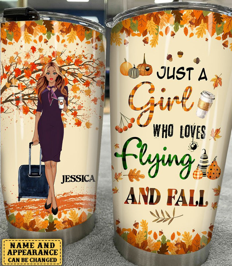 Personalized Flight Attendant Just A Girl Who Loves Flying And Fall Tumblerwdwq eqw easdasd Personalized Flight Attendant Just A Girl Who Loves Flying And Fall Tumblerewq wqe wqeaadk.