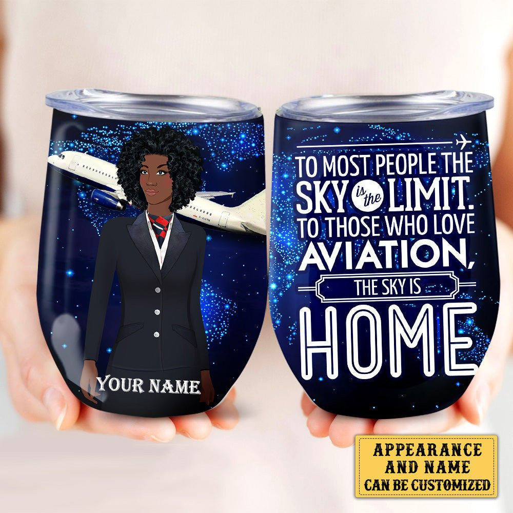 Personalized Flight Attendant The Sky Is Home Wine Tumblerwdwq eqw easdasd Personalized Flight Attendant The Sky Is Home Wine Tumblerewq wqe wqeaadk.