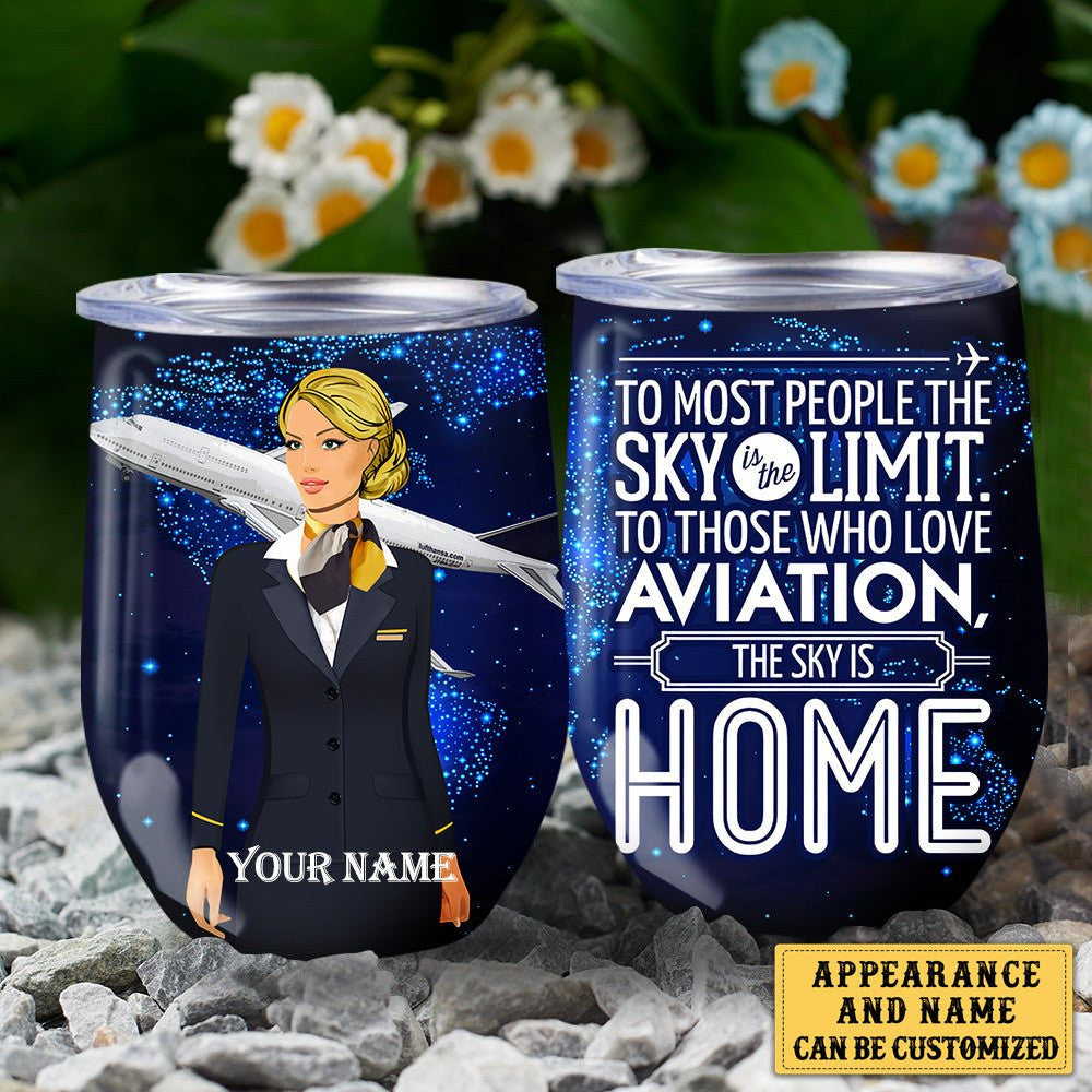 Personalized Flight Attendant The Sky Is Home Wine Tumblerwdwq eqw easdasd Personalized Flight Attendant The Sky Is Home Wine Tumblerewq wqe wqeaadk.