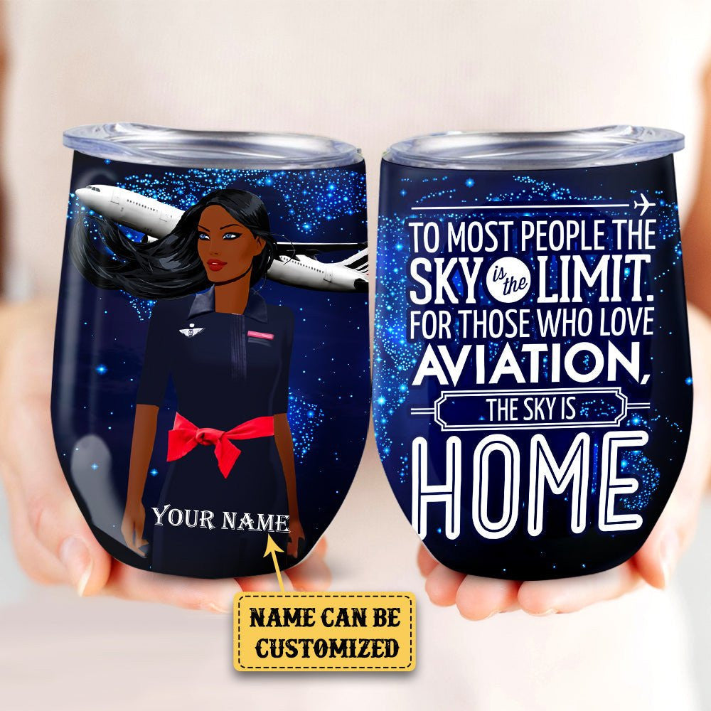 Personalized Flight Attendant The Sky Is Home Wine Tumblerwdwq eqw easdasd Personalized Flight Attendant The Sky Is Home Wine Tumblerewq wqe wqeaadk.