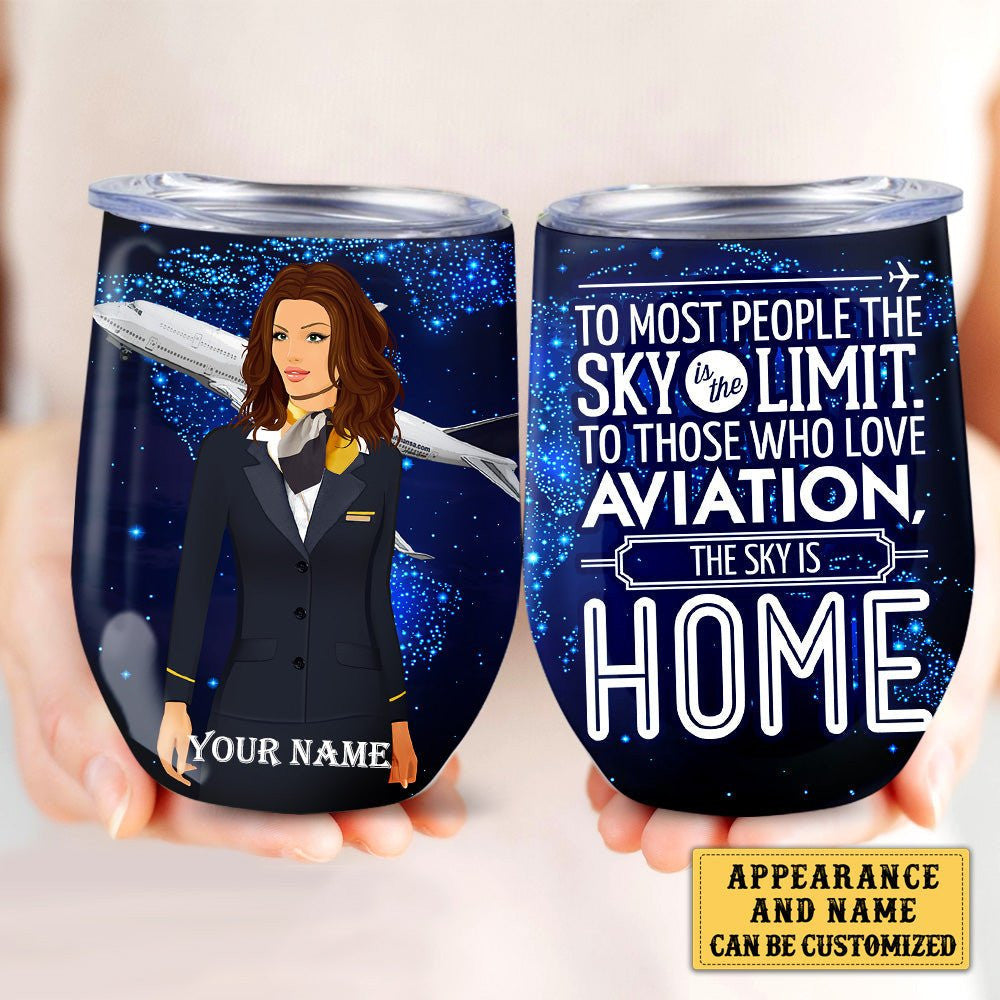 Personalized Flight Attendant The Sky Is Home Wine Tumblerwdwq eqw easdasd Personalized Flight Attendant The Sky Is Home Wine Tumblerewq wqe wqeaadk.