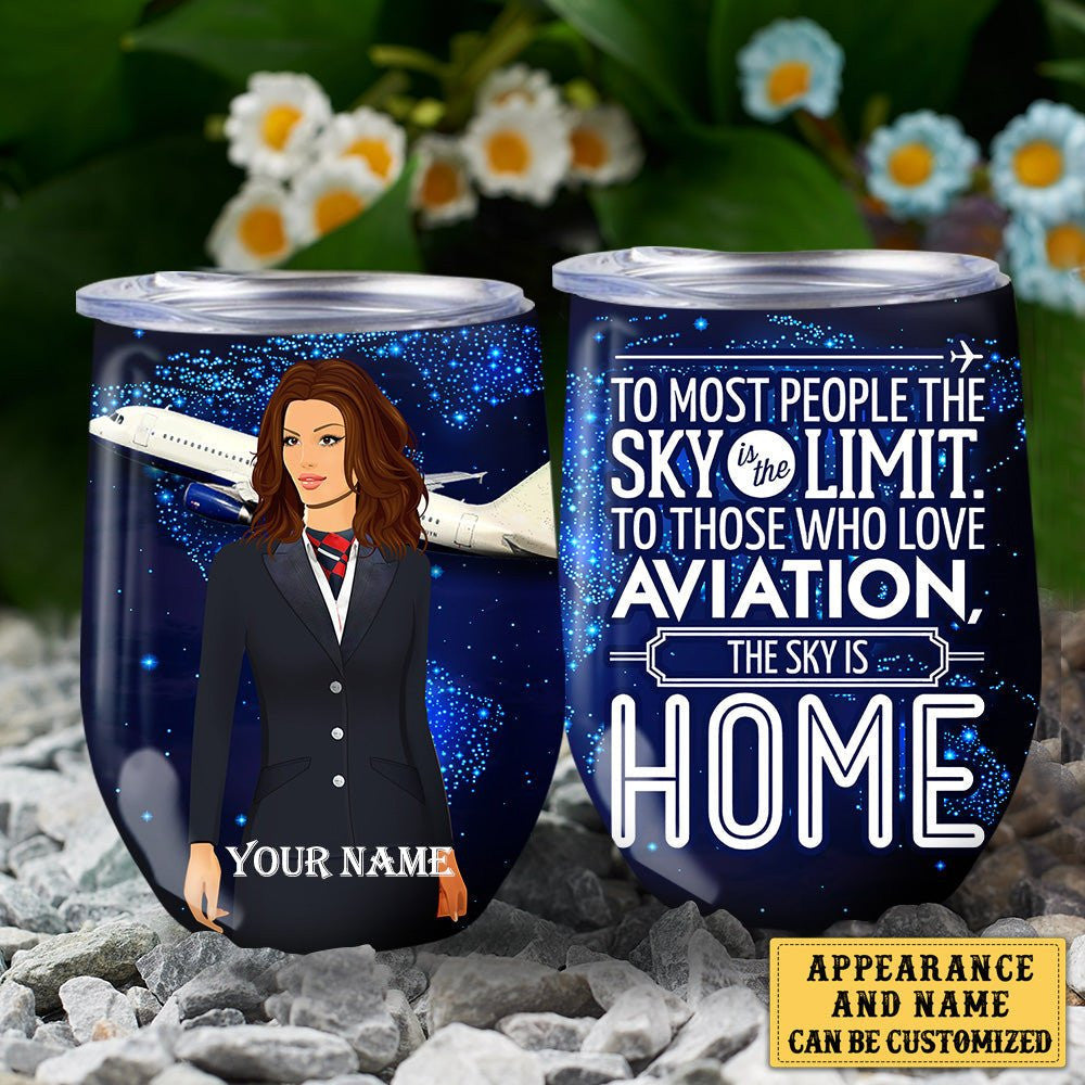 Personalized Flight Attendant The Sky Is Home Wine Tumblerwdwq eqw easdasd Personalized Flight Attendant The Sky Is Home Wine Tumblerewq wqe wqeaadk.