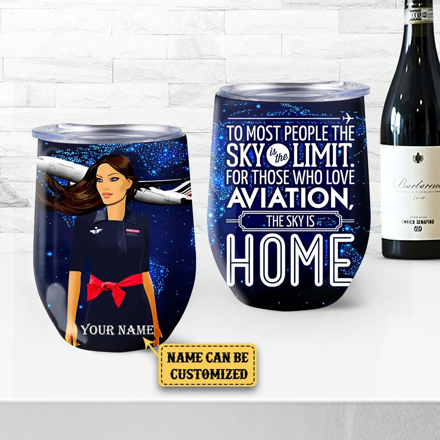 Personalized Flight Attendant The Sky Is Home Wine Tumblerwdwq eqw easdasd Personalized Flight Attendant The Sky Is Home Wine Tumblerewq wqe wqeaadk.