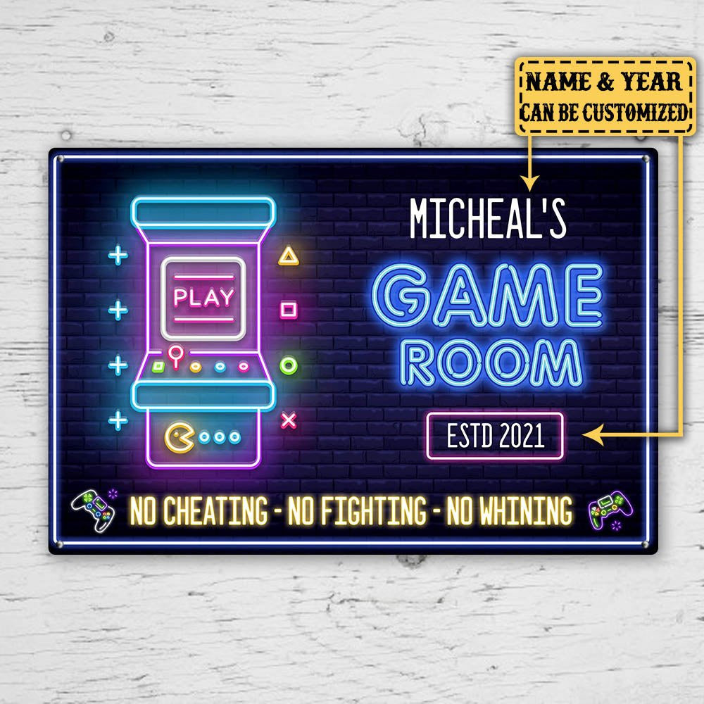 Personalized Game Room Metal Signwdwq eqw easdasd Personalized Game Room Metal Signewq wqe wqeaadk.