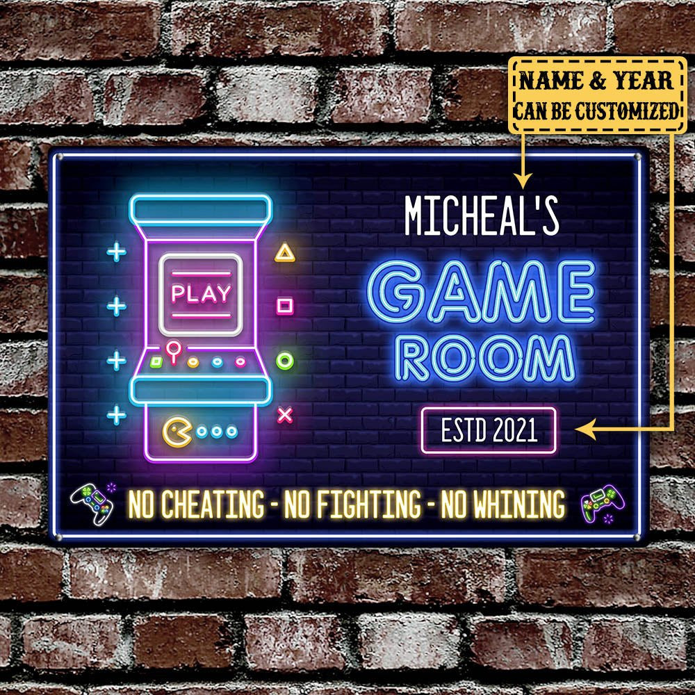 Personalized Game Room Metal Signwdwq eqw easdasd Personalized Game Room Metal Signewq wqe wqeaadk.
