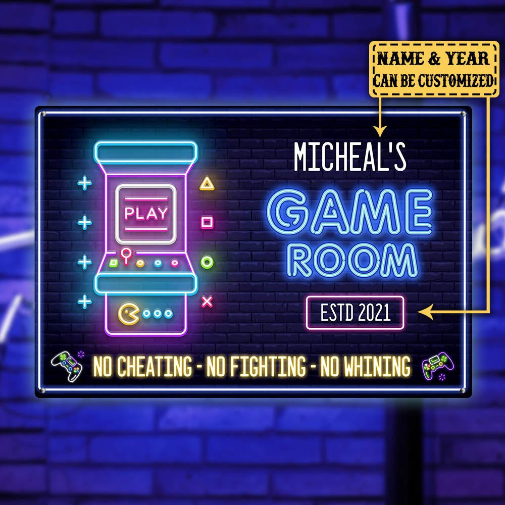 Personalized Game Room Metal Signwdwq eqw easdasd Personalized Game Room Metal Signewq wqe wqeaadk.