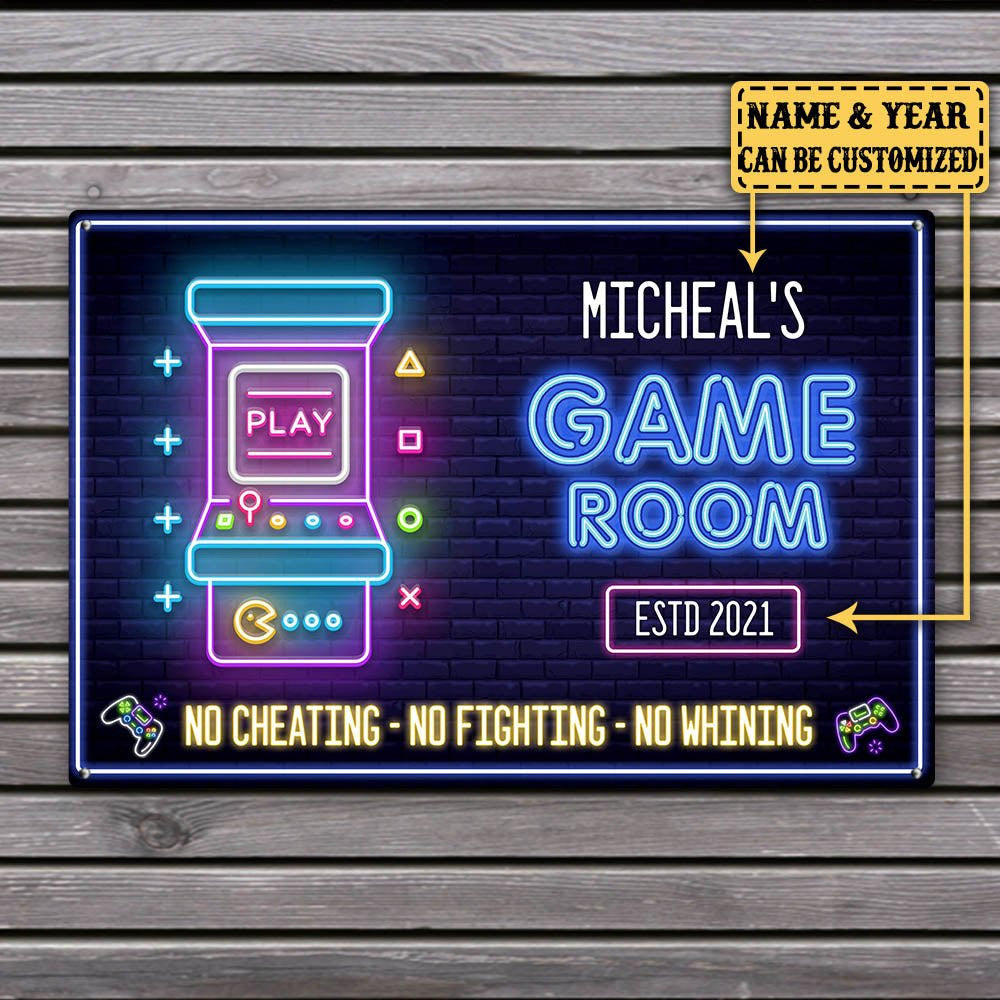 Personalized Game Room Metal Signwdwq eqw easdasd Personalized Game Room Metal Signewq wqe wqeaadk.