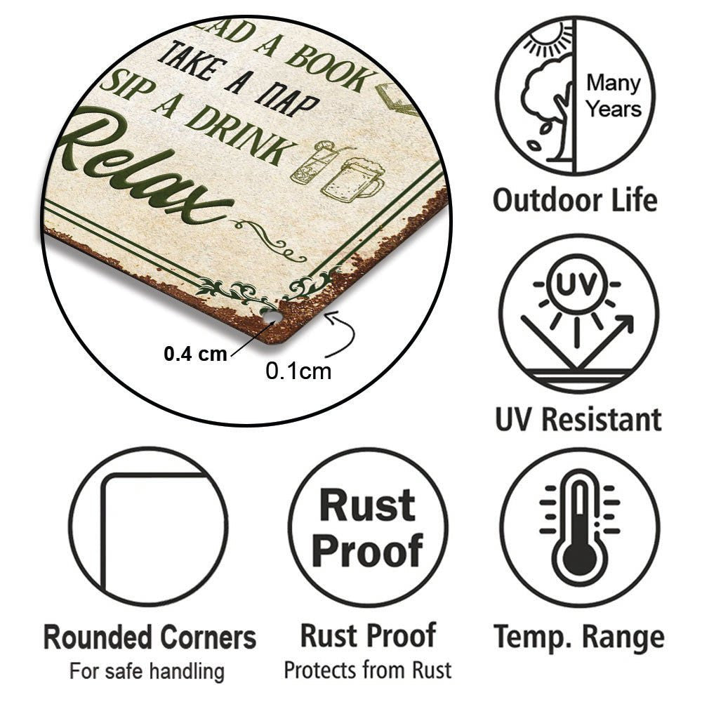 Personalized Garden Rules Metal Sign.