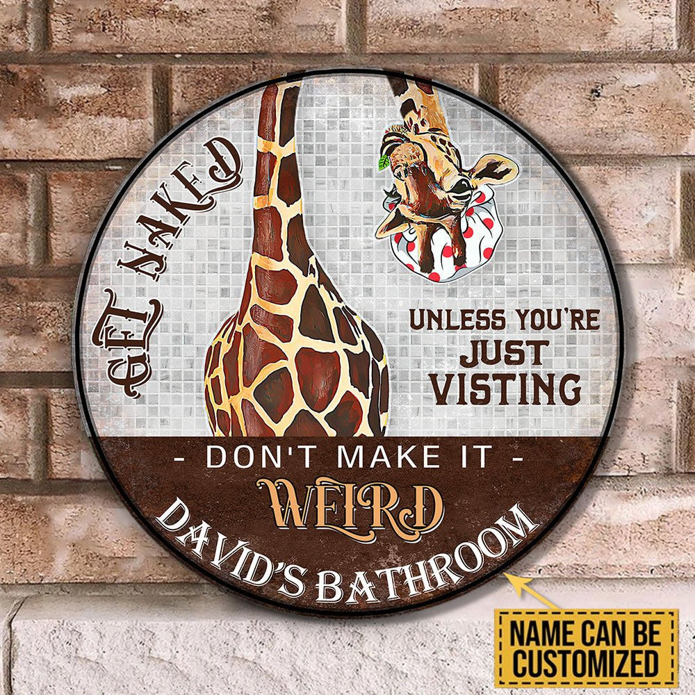 Personalized Giraffe Bathroom Get Naked Unless You're Just Visiting Don't Make It Weird Wood Round Signwdwq eqw easdasd Personalized Giraffe Bathroom Get Naked Unless You're Just Visiting Don't Make It Weird Wood Round Signewq wqe wqeaadk.