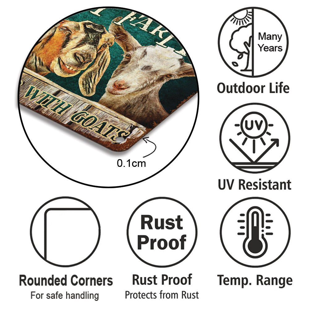 Personalized Goat Farm Classic Metal Sign.