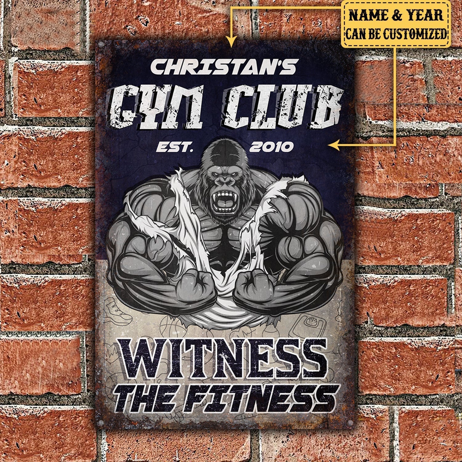 Personalized Gym Club Witness The Fitness Metal Signwdwq eqw easdasd Personalized Gym Club Witness The Fitness Metal Signewq wqe wqeaadk.