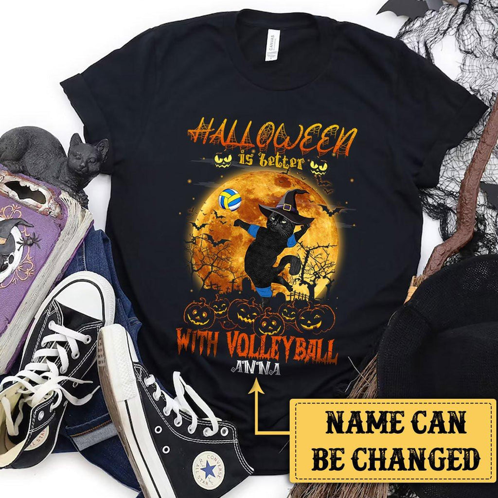Personalized Halloween Is Better With Volleyball Cat Shirtwdwq eqw easdasd Personalized Halloween Is Better With Volleyball Cat Shirtewq wqe wqeaadk.