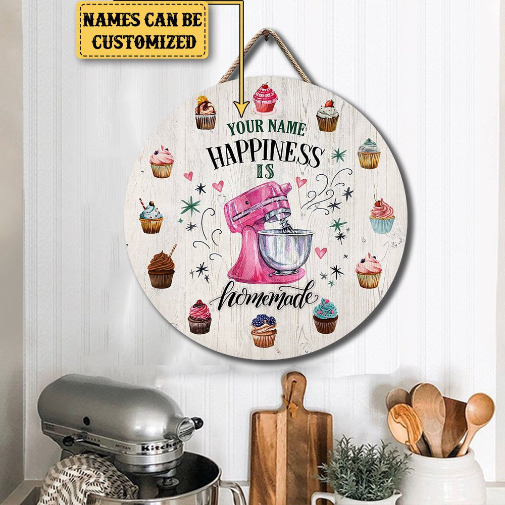 Personalized Happiness Is Homemake Baking Wood Round Signwdwq eqw easdasd Personalized Happiness Is Homemake Baking Wood Round Signewq wqe wqeaadk.