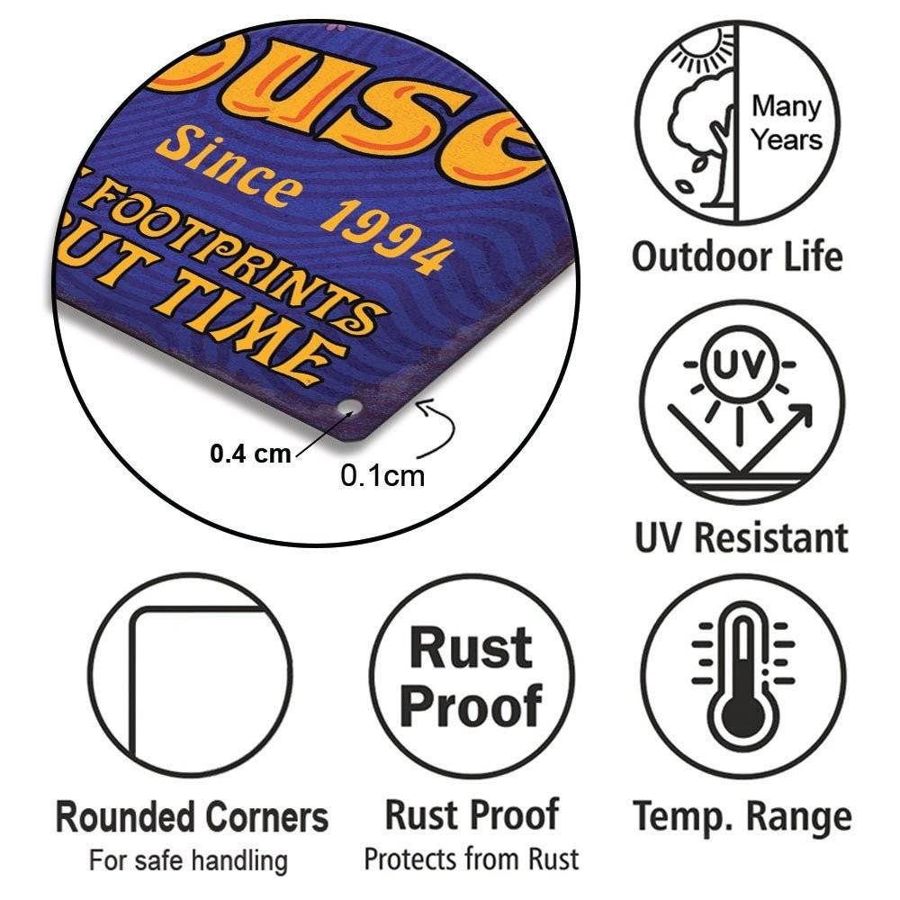Personalized Hippie House Classic Metal Sign adsads.