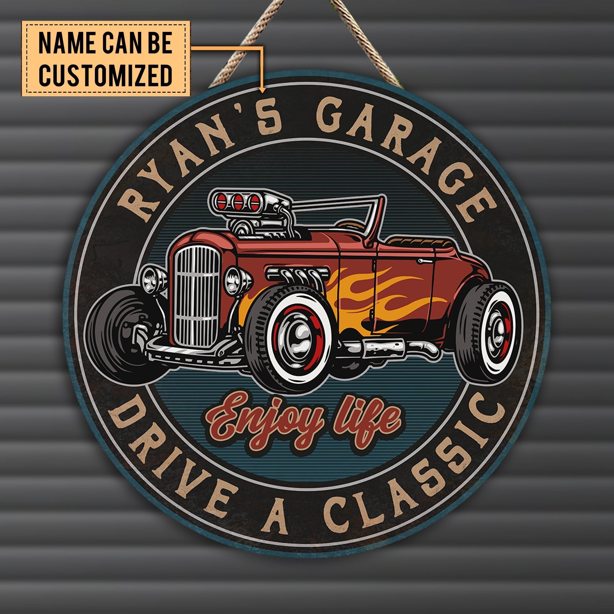 Personalized Hot Rod Garage Wood Round Signwdwq eqw easdasd Personalized Hot Rod Garage Wood Round Signewq wqe wqeaadk.