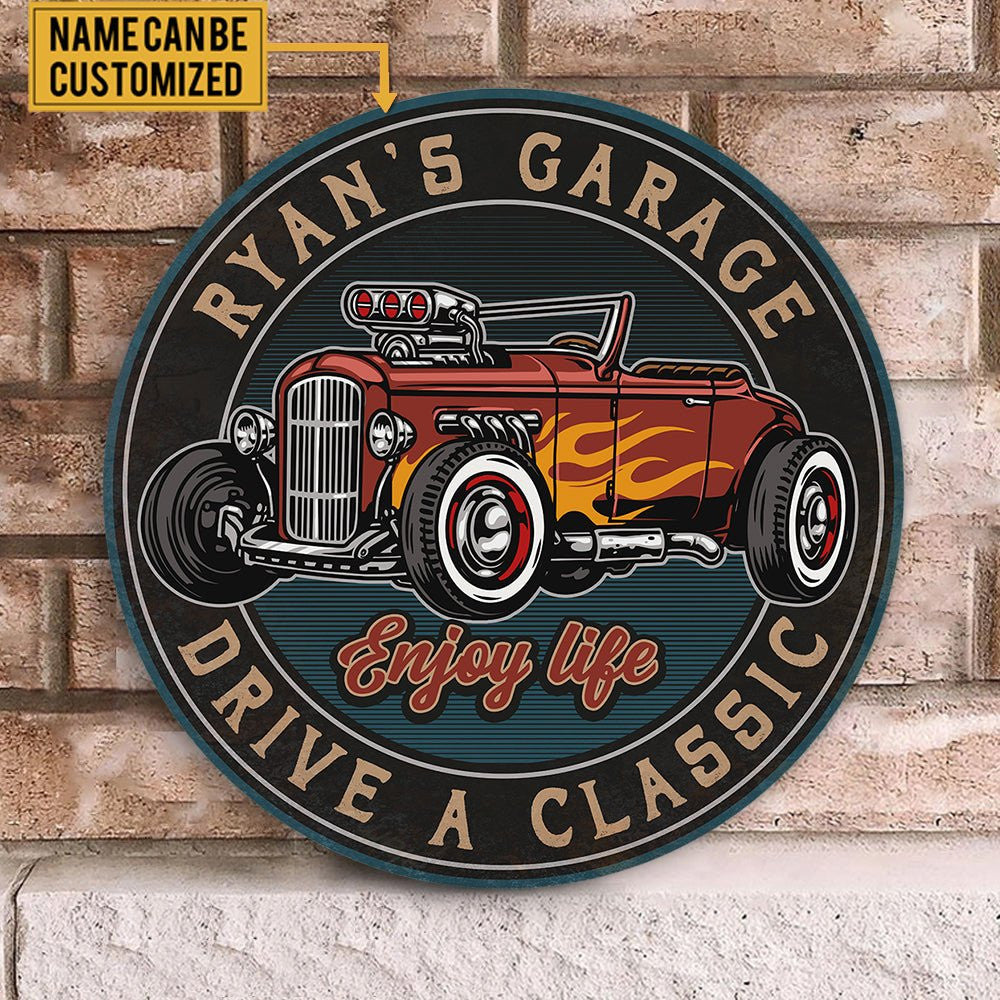 Personalized Hot Rod Garage Wood Round Signwdwq eqw easdasd Personalized Hot Rod Garage Wood Round Signewq wqe wqeaadk.