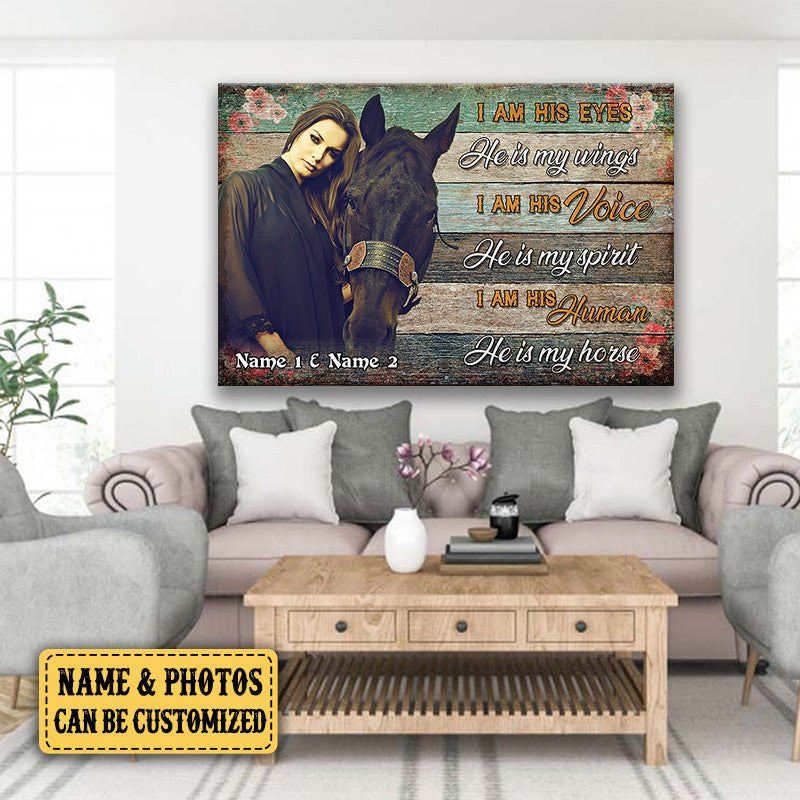 Personalized I Am His Human And He Is My Horse Canvaswdwq eqw easdasd Personalized I Am His Human And He Is My Horse Canvasewq wqe wqeaadk.