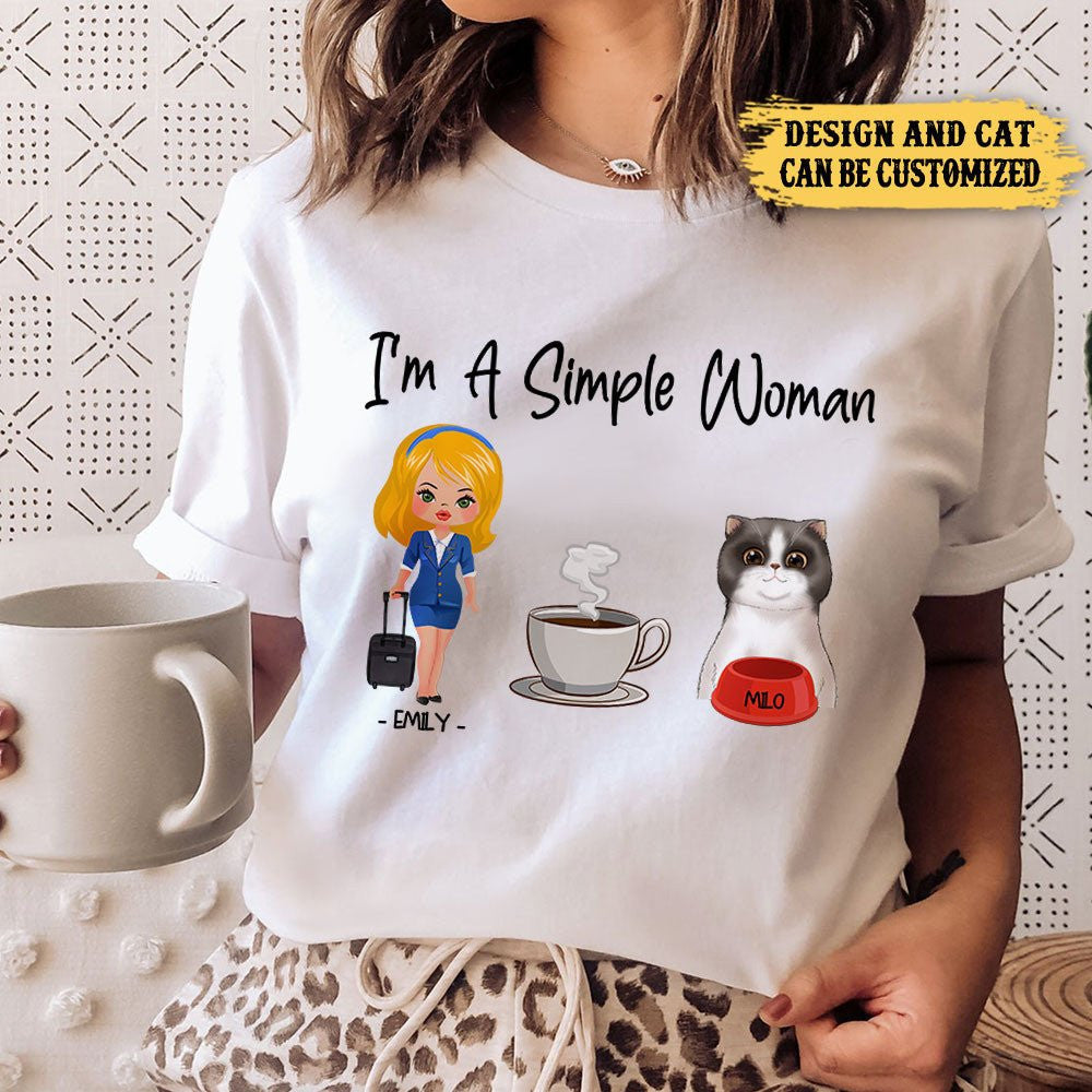 Personalized I'm A Simple Woman Flight Attendant Shirtwdwq eqw easdasd Personalized I'm A Simple Woman Flight Attendant Shirtewq wqe wqeaadk.
