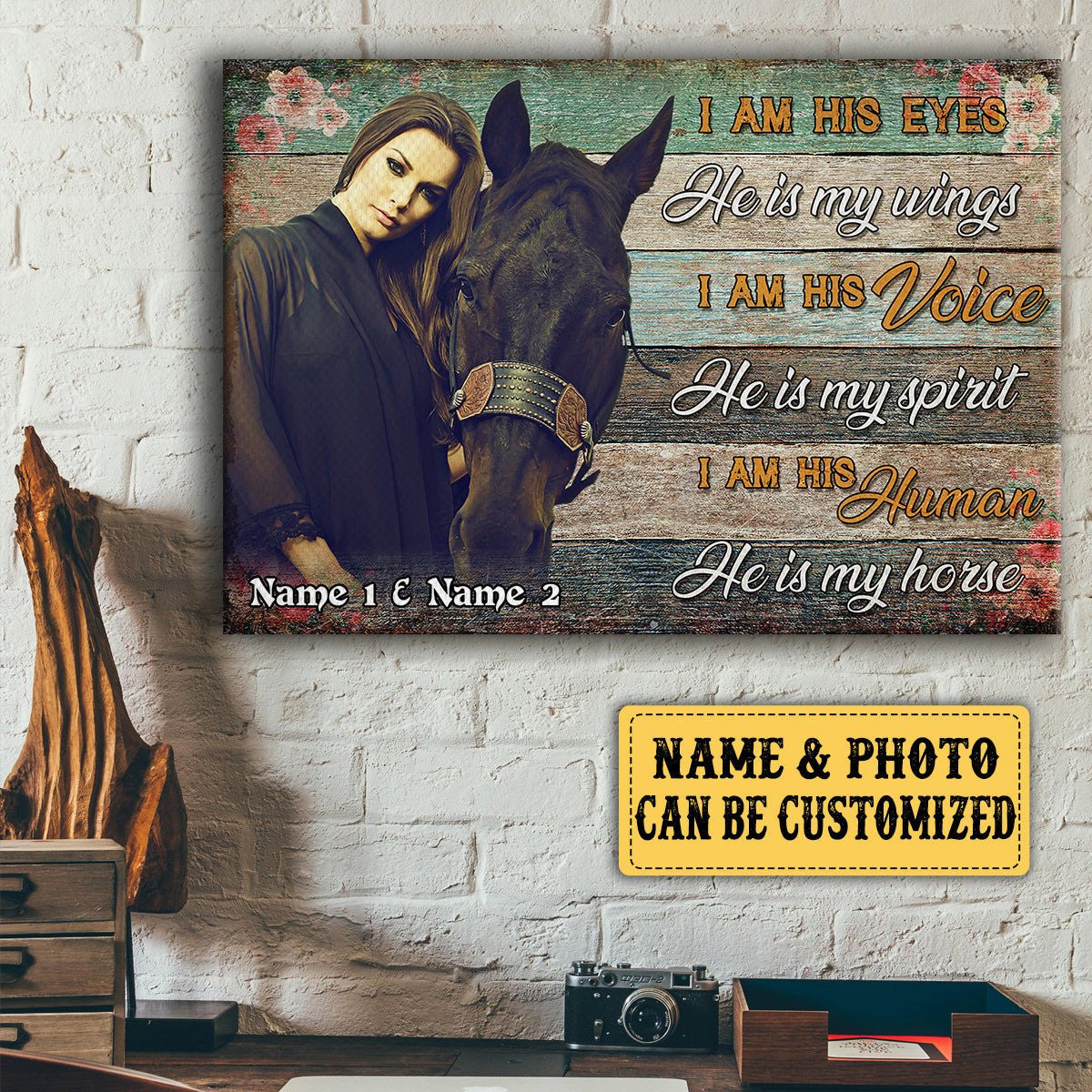 Personalized I'm His Eyes He Is My Wings Horse Poster & Canvaswdwq eqw easdasd Personalized I'm His Eyes He Is My Wings Horse Poster & Canvasewq wqe wqeaadk.