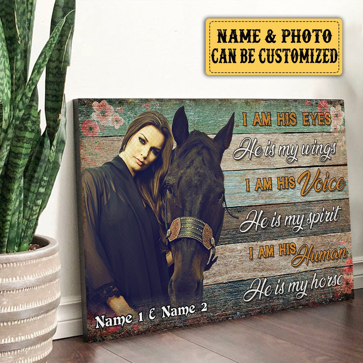 Personalized I'm His Eyes He Is My Wings Horse Poster & Canvaswdwq eqw easdasd Personalized I'm His Eyes He Is My Wings Horse Poster & Canvasewq wqe wqeaadk.