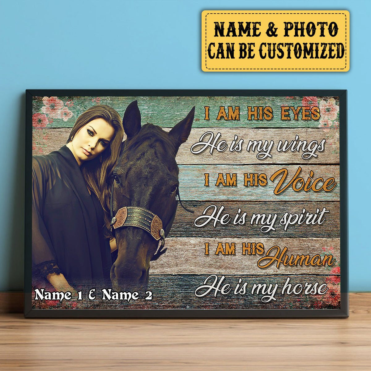 Personalized I'm His Eyes He Is My Wings Horse Poster & Canvaswdwq eqw easdasd Personalized I'm His Eyes He Is My Wings Horse Poster & Canvasewq wqe wqeaadk.