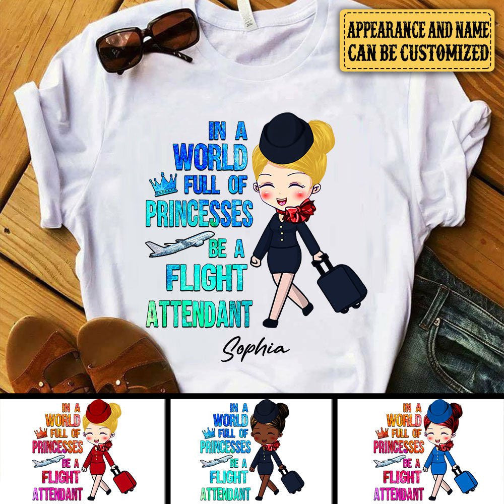 Personalized In A World Full Of Princesses Be A Flight Attendant Shirtwdwq eqw easdasd Personalized In A World Full Of Princesses Be A Flight Attendant Shirtewq wqe wqeaadk.