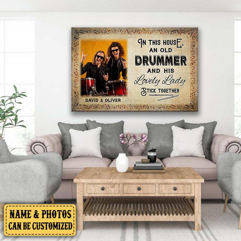 Personalized In This House An Old Drummer And His Lovely Lady Stick Together Canvaswdwq eqw easdasd Personalized In This House An Old Drummer And His Lovely Lady Stick Together Canvasewq wqe wqeaadk.