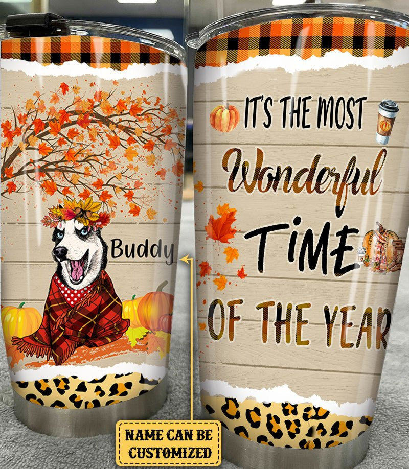 Personalized It's The Most Wonderful Time Of The Year Husky Dog Tumblerwdwq eqw easdasd Personalized It's The Most Wonderful Time Of The Year Husky Dog Tumblerewq wqe wqeaadk.