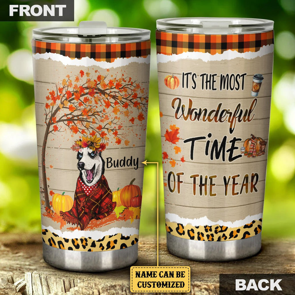 Personalized It's The Most Wonderful Time Of The Year Husky Dog Tumblerwdwq eqw easdasd Personalized It's The Most Wonderful Time Of The Year Husky Dog Tumblerewq wqe wqeaadk.