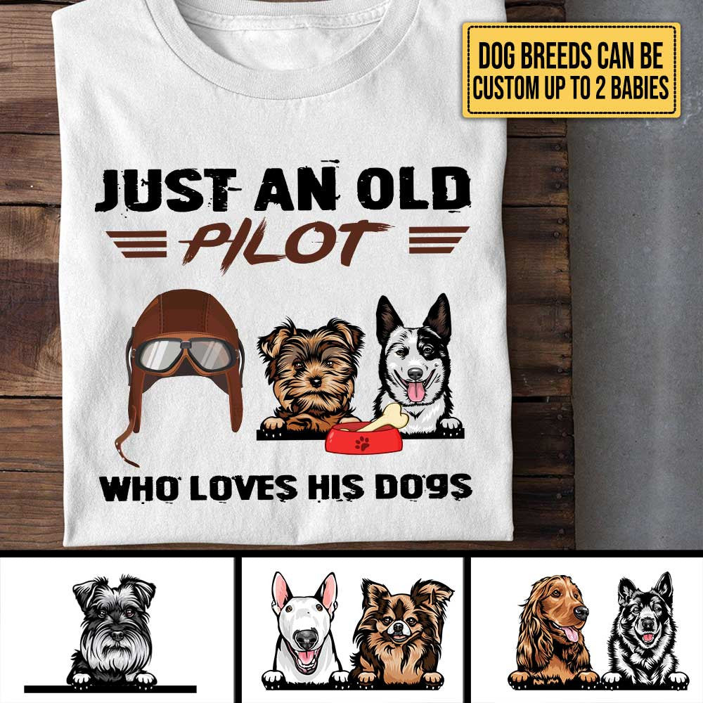 Personalized Just An Old Pilot Who Loves Dogs Shirtwdwq eqw easdasd Personalized Just An Old Pilot Who Loves Dogs Shirtewq wqe wqeaadk.