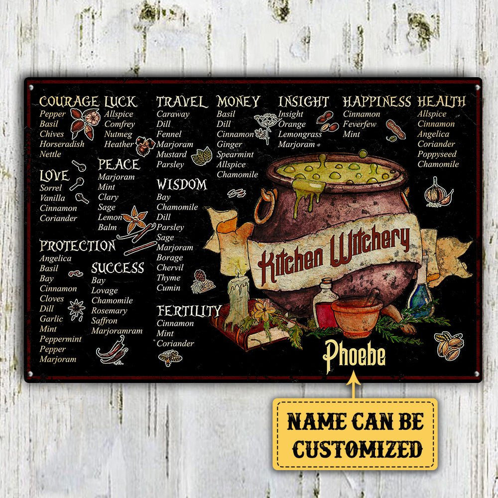 Personalized Kitchen Witchery Classic Metal Signwdwq eqw easdasd Personalized Kitchen Witchery Classic Metal Signewq wqe wqeaadk.