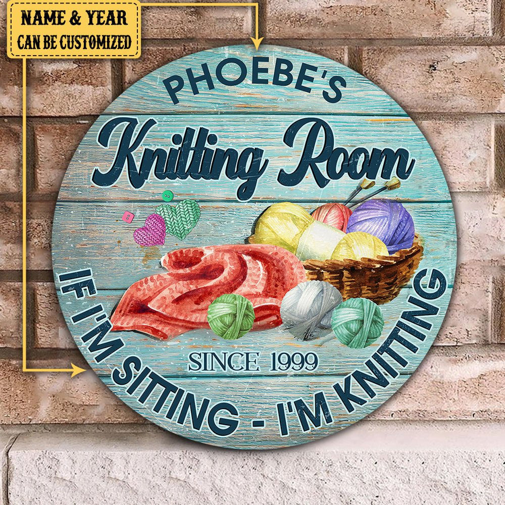 Personalized Knitting Room Wood Round Signwdwq eqw easdasd Personalized Knitting Room Wood Round Signewq wqe wqeaadk.