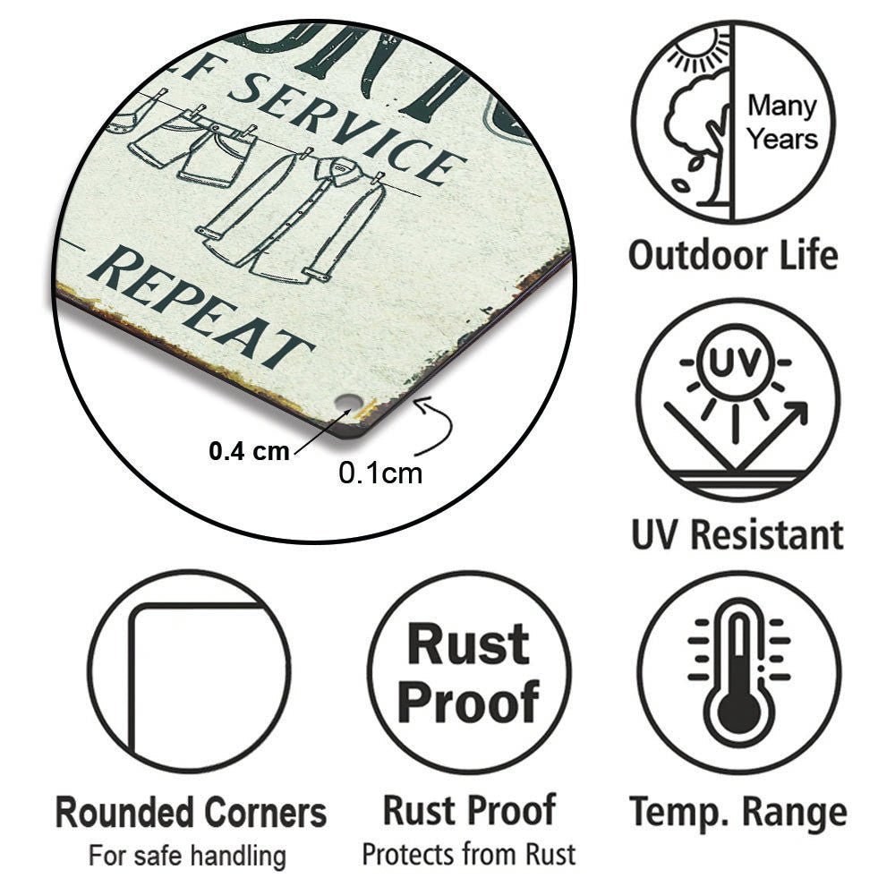 Personalized Laundry Metal Sign.