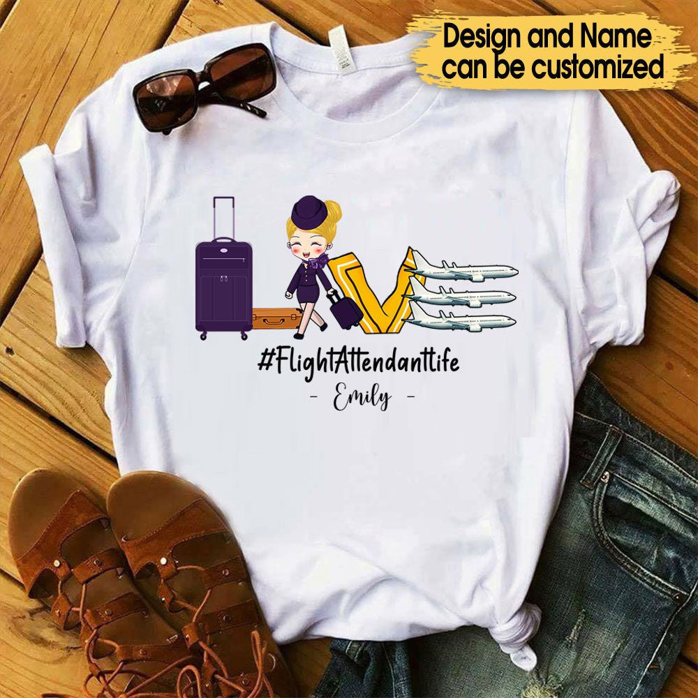 Personalized Love Flight Attendant Shirtwdwq eqw easdasd Personalized Love Flight Attendant Shirtewq wqe wqeaadk.
