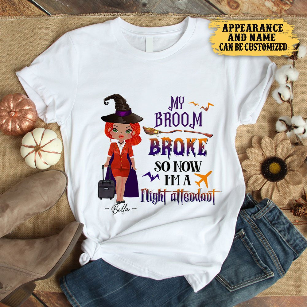 Personalized My Broom Broke So Now I Am A Flight Attendant Shirtwdwq eqw easdasd Personalized My Broom Broke So Now I Am A Flight Attendant Shirtewq wqe wqeaadk.