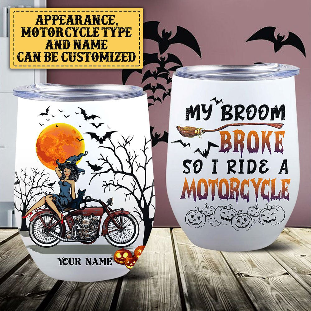 Personalized My Broom Broke So Now I Ride A Motorcycle Halloween Wine Tumblerwdwq eqw easdasd Personalized My Broom Broke So Now I Ride A Motorcycle Halloween Wine Tumblerewq wqe wqeaadk.