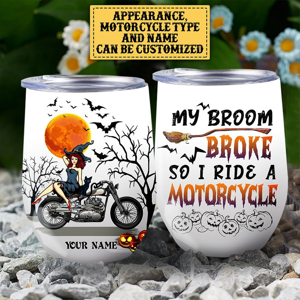 Personalized My Broom Broke So Now I Ride A Motorcycle Halloween Wine Tumblerwdwq eqw easdasd Personalized My Broom Broke So Now I Ride A Motorcycle Halloween Wine Tumblerewq wqe wqeaadk.