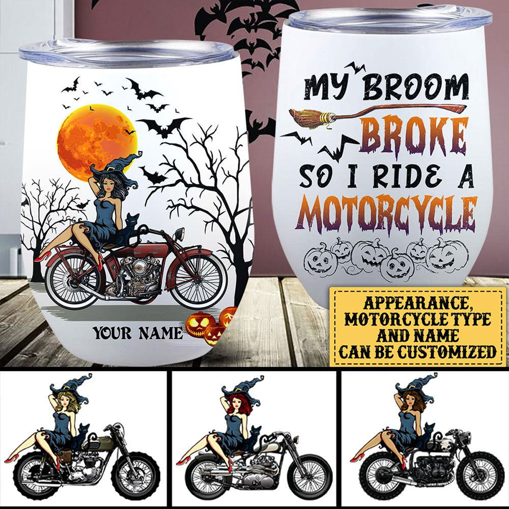 Personalized My Broom Broke So Now I Ride A Motorcycle Halloween Wine Tumblerwdwq eqw easdasd Personalized My Broom Broke So Now I Ride A Motorcycle Halloween Wine Tumblerewq wqe wqeaadk.