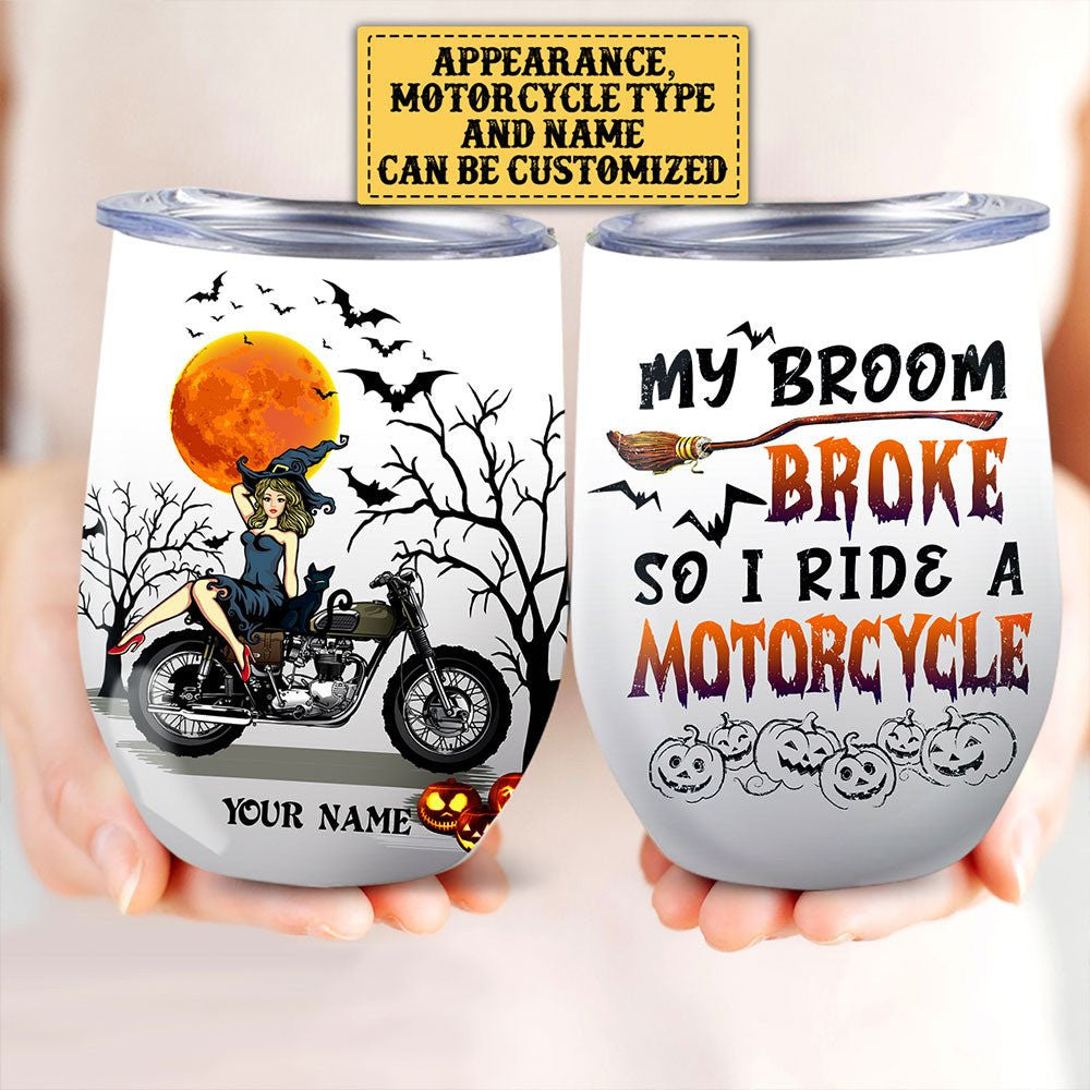 Personalized My Broom Broke So Now I Ride A Motorcycle Halloween Wine Tumblerwdwq eqw easdasd Personalized My Broom Broke So Now I Ride A Motorcycle Halloween Wine Tumblerewq wqe wqeaadk.