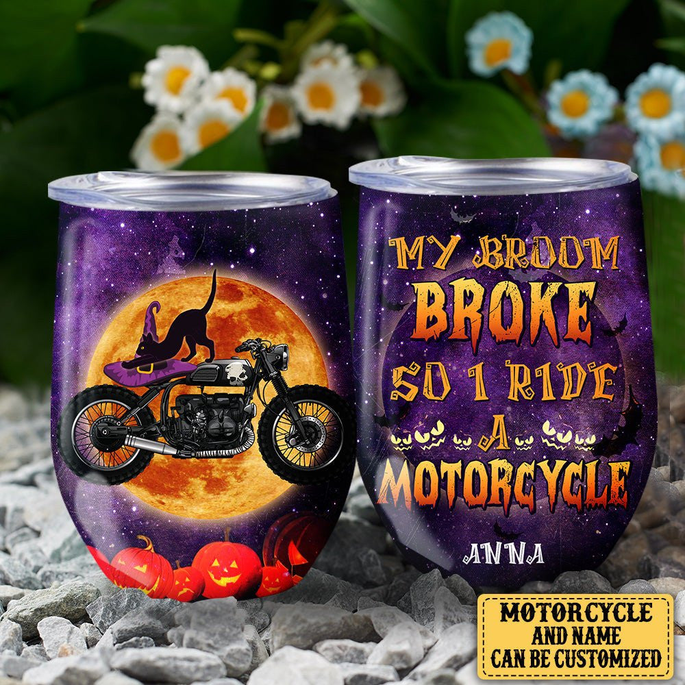 Personalized My Broom Broke So Now I Ride A Motorcycle Halloween Wine Tumblerwdwq eqw easdasd Personalized My Broom Broke So Now I Ride A Motorcycle Halloween Wine Tumblerewq wqe wqeaadk.