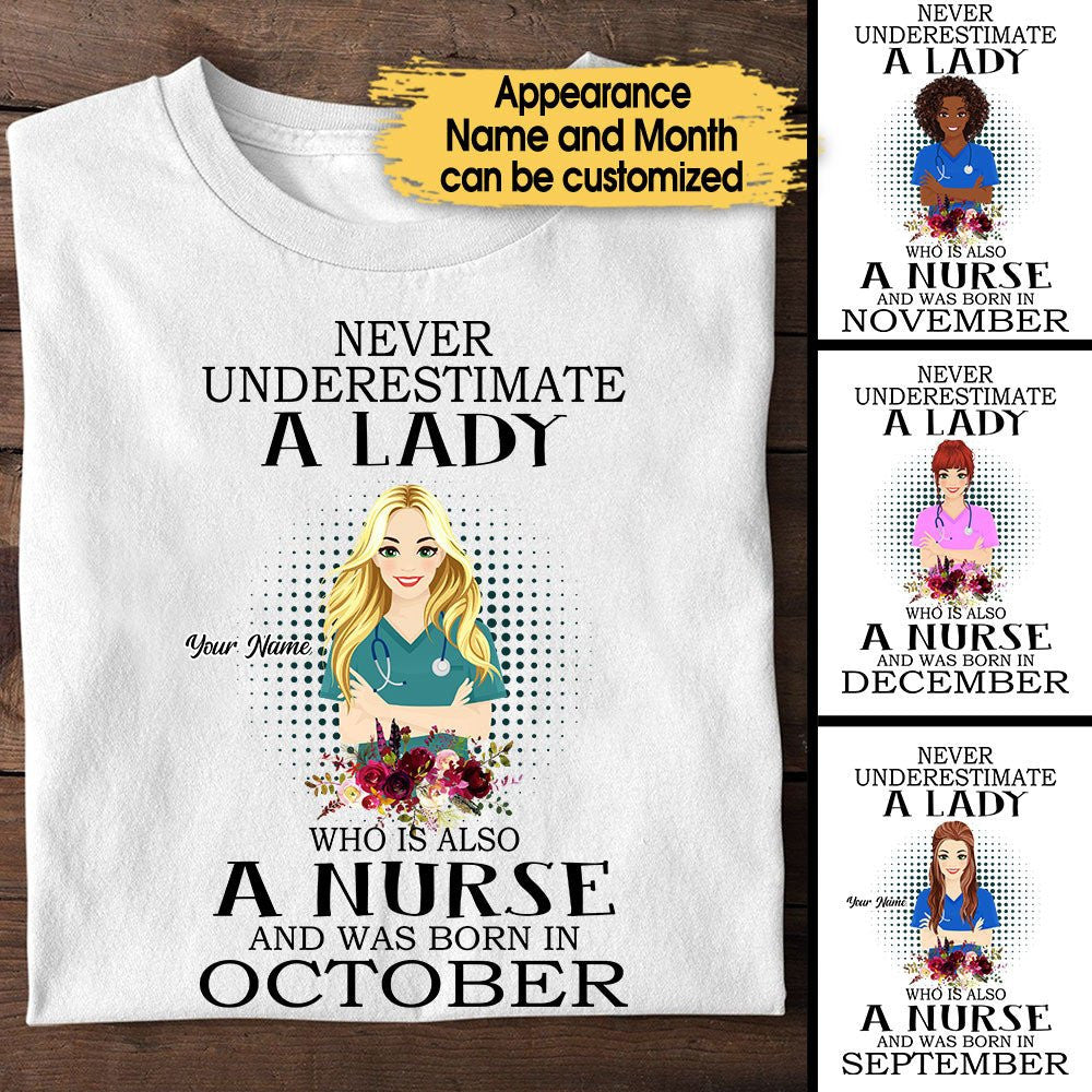 Personalized Never Underestimate A Lady Who Is Also A Nurse Birthday Shirtwdwq eqw easdasd Personalized Never Underestimate A Lady Who Is Also A Nurse Birthday Shirtewq wqe wqeaadk.